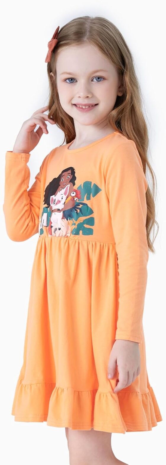 Disney Princess Aurora Cinderella Moana Ariel Toddler Girl Dress - Image 4