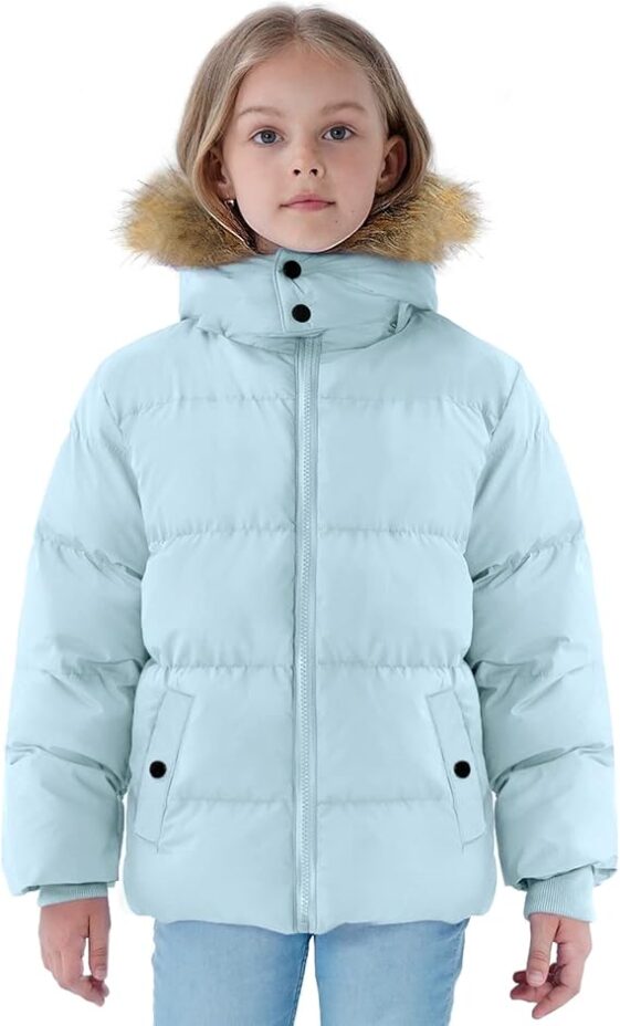 YXP Girl's Puffer Jackets Warm Fleece Lined Winter Coats - Image 4