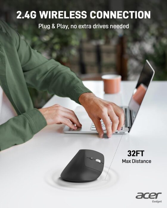 acer Ergonomic Mouse Wireless - Image 3
