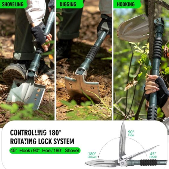 ZENHOSIT Survival Shovel with Camping Axe - Image 3