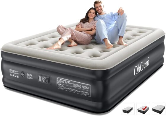 OhGeni Queen Air Mattress with Built in Pump