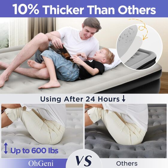 OhGeni Queen Air Mattress with Built in Pump - Image 3