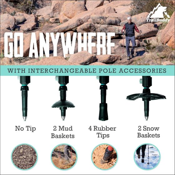 TrailBuddy Trekking Poles - Lightweight, - Image 5