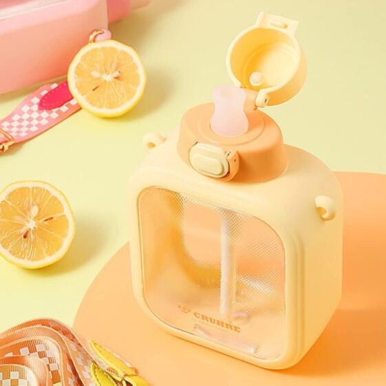 24 Oz Square Transparent Water Bottle, - Image 3