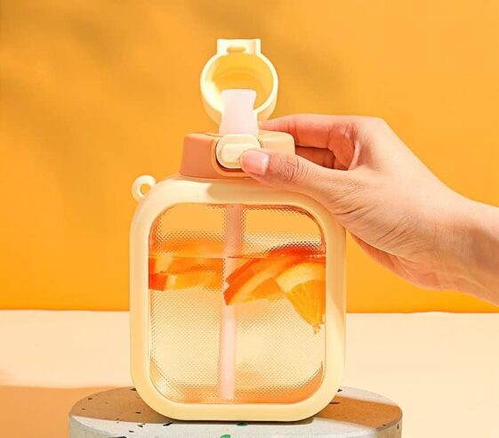 24 Oz Square Transparent Water Bottle, - Image 2