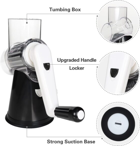 Cambom Rotary Cheese Grater Hand Crank - Image 3