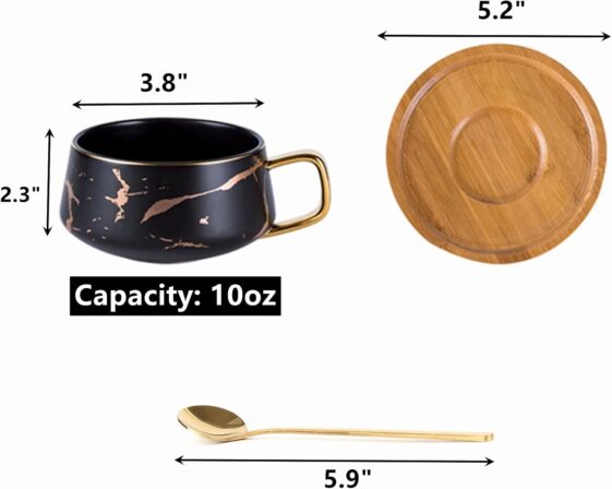 Peohud 2 Pack Ceramic Tea Coffee Cup - Image 5