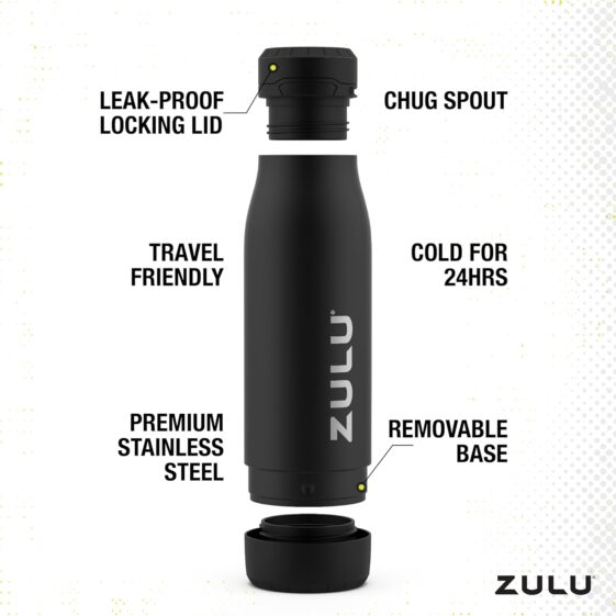 ZULU Ace Vacuum Insulated Stainless Steel Water Bottle with Chug Spout, - Image 3