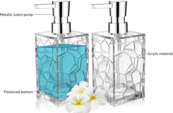 2 Pack Clear Rust Proof Soap Dispenser, - Image 3