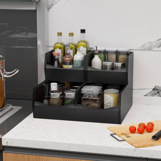 3 Set Bamboo Pantry Organizers and Storage - Image 6