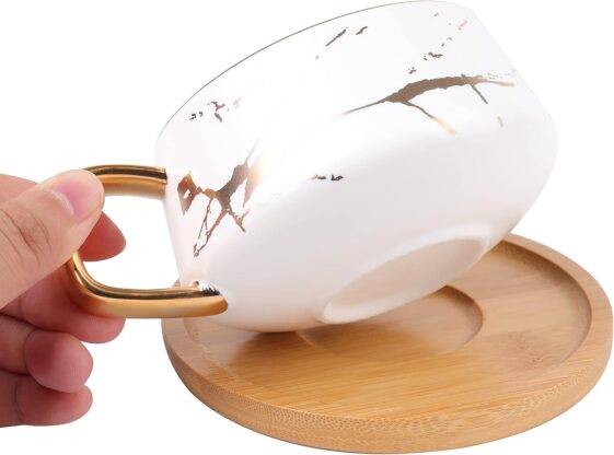 Peohud 2 Pack Ceramic Tea Coffee Cup - Image 4