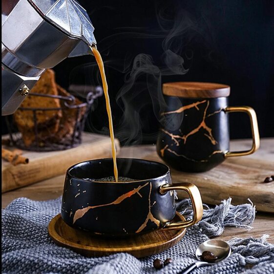Peohud 2 Pack Ceramic Tea Coffee Cup - Image 3