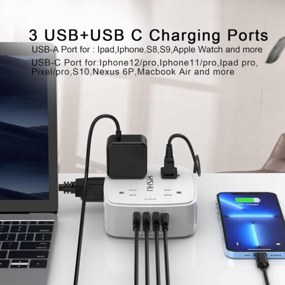 6 Ft Surge Protector Power Strip - Image 4