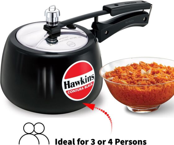 Hawkins 3 Litre Contura Black Pressure Cooker - Image 6