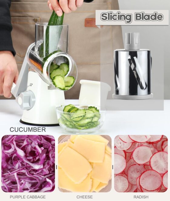 Ourokhome Rotary Cheese Grater Hand Crank - Image 4