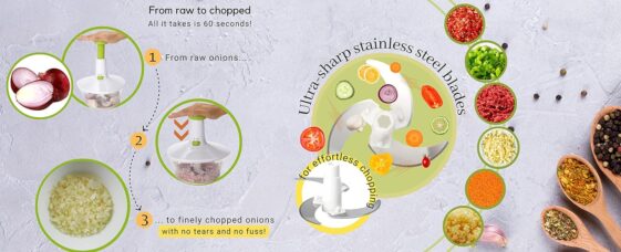 Brieftons Express Manual Food Chopper: 6.8-Cup - Image 2