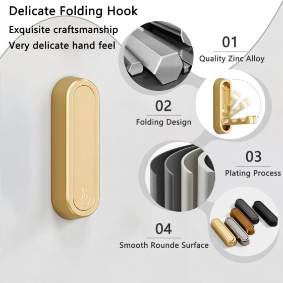 4PCS Folding Coat Hook - Image 6