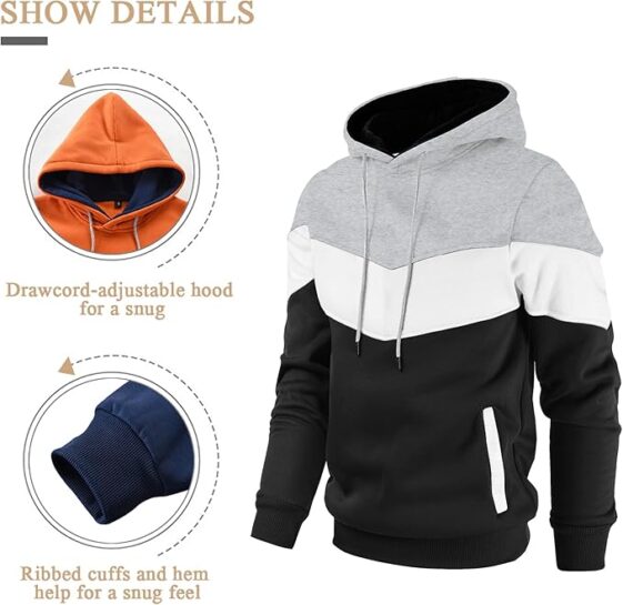 Gesean Men's Novelty Color Block - Image 5