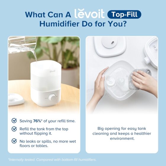 LEVOIT Top Fill Humidifiers for Bedroom, - Image 5