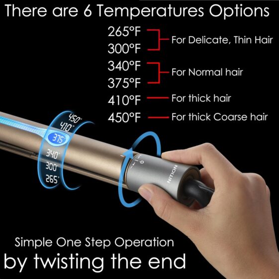 NITION Ceramic Tourmaline Hair Straighteners LCD - Image 4