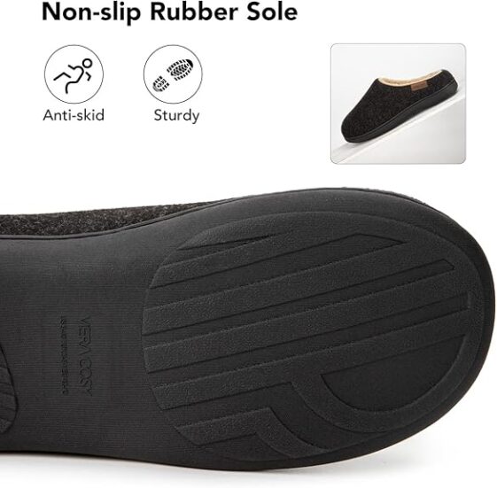 VeraCosy Men's Wool Felt Slippers - Image 2