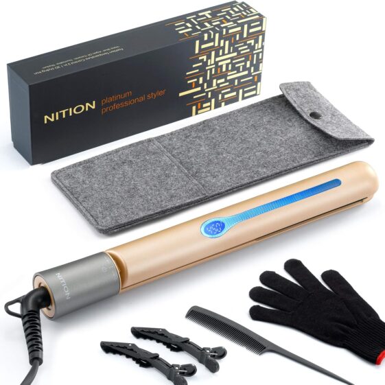 NITION Ceramic Tourmaline Hair Straighteners LCD