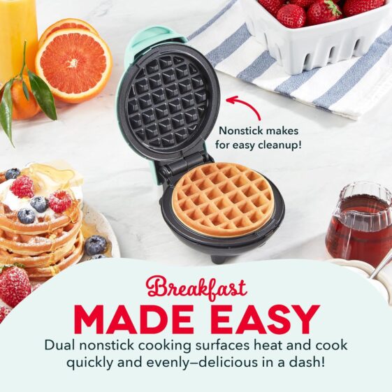 DASH Mini Waffle Maker - 4” Waffle Mold - Image 4