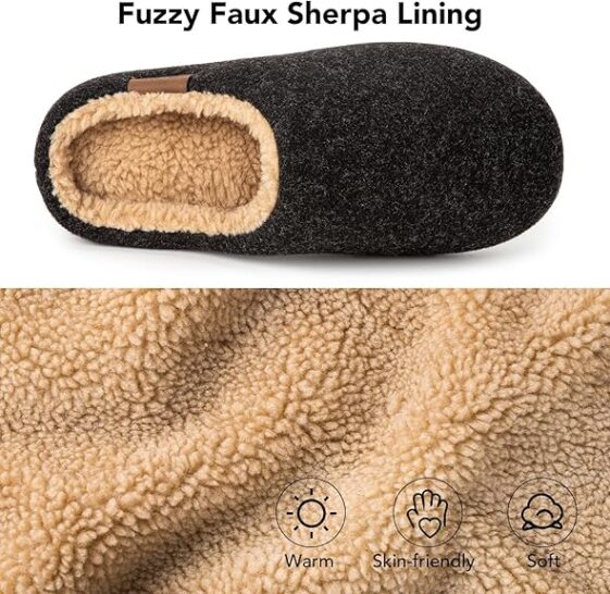 VeraCosy Men's Wool Felt Slippers - Image 4
