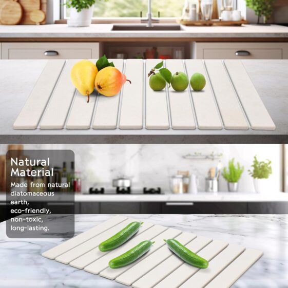 Large Stone Dish Drying Mat for Kitchen Counter - Image 3